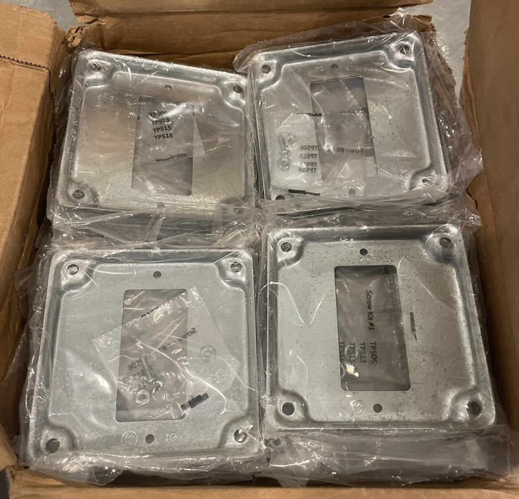 Eaton TP513 Square Service Cover 4” Steel Raised 1/2” 50 PACK NEW! FREE SHIPPING