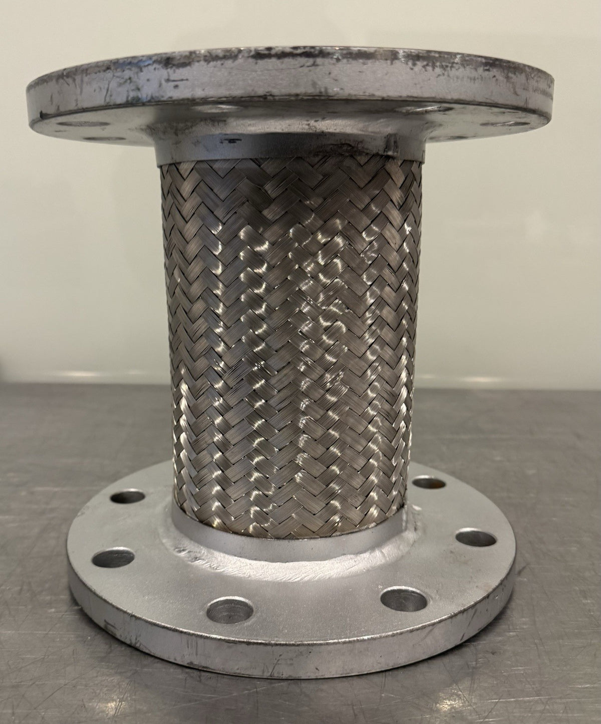 Flexible Coupling 4 x 9 x 9 Flanged Pump Connector 8 Bolt SS Braid NEW!