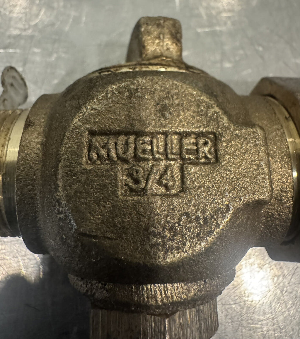 Mueller 3/4” Valve Brass Ball Valve Stop Shut Off NEW! FREE SHIPPING!