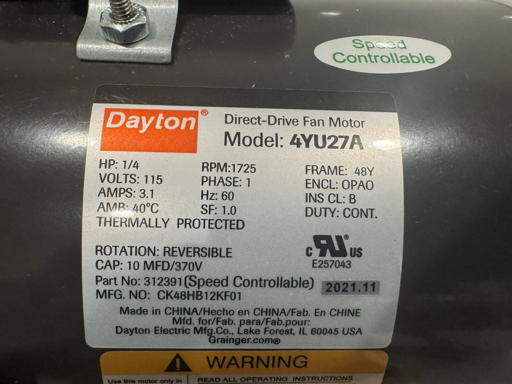 Dayton 4YU27A Motor W/ Dart Controls 55AC10E NEW! FREE SHIPPING!