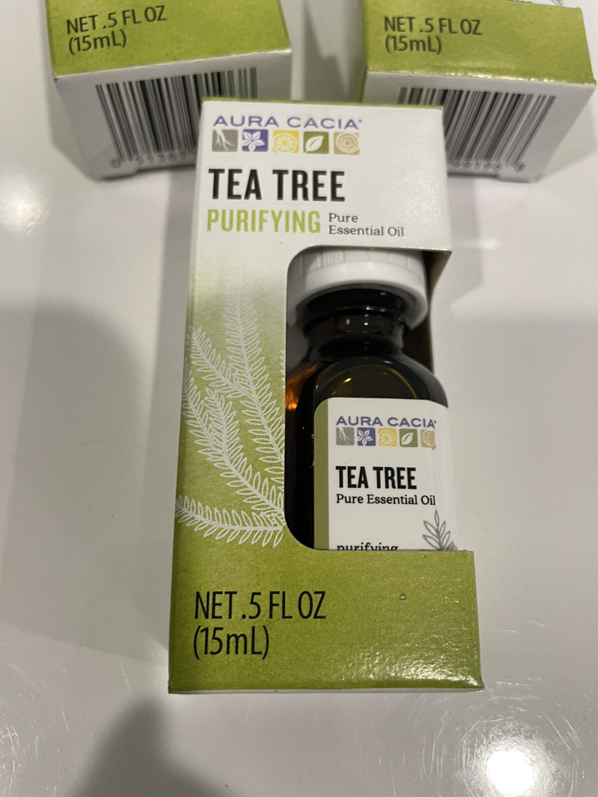 Aura Cacia Tea Tree Oil .5 FL Oz 3 PACK NEW! FREE SHIPPING!