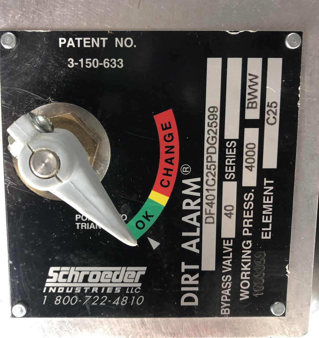 Schroeder DF401C25PDG2599 Dirt Alarm Filter Idicator Assembly NEW IN BOX!!!