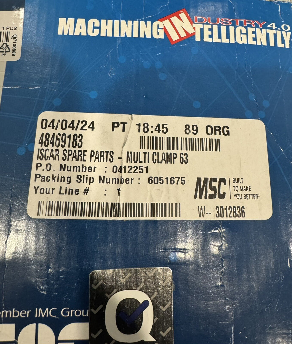 Iscar 4561260 Multi Clamp 63 A/C Tool Holder 48469183 NEW! FREE SHIPPING!