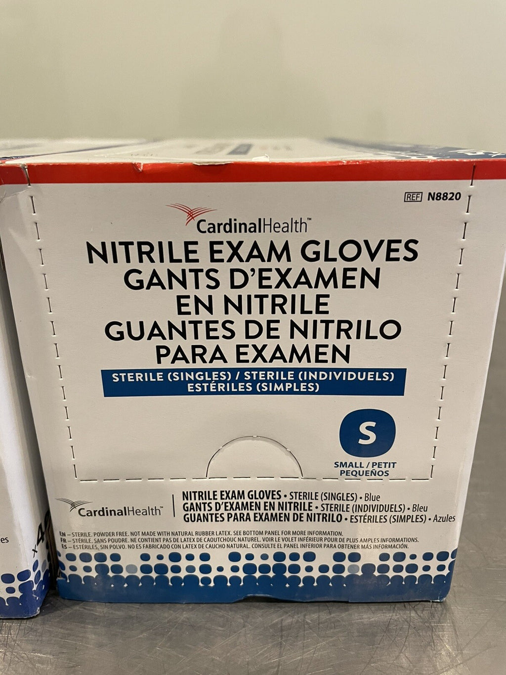 Cardinal Health N8820 11” Cuff Nitrile Gloves Size Small 80 Pair NEW!