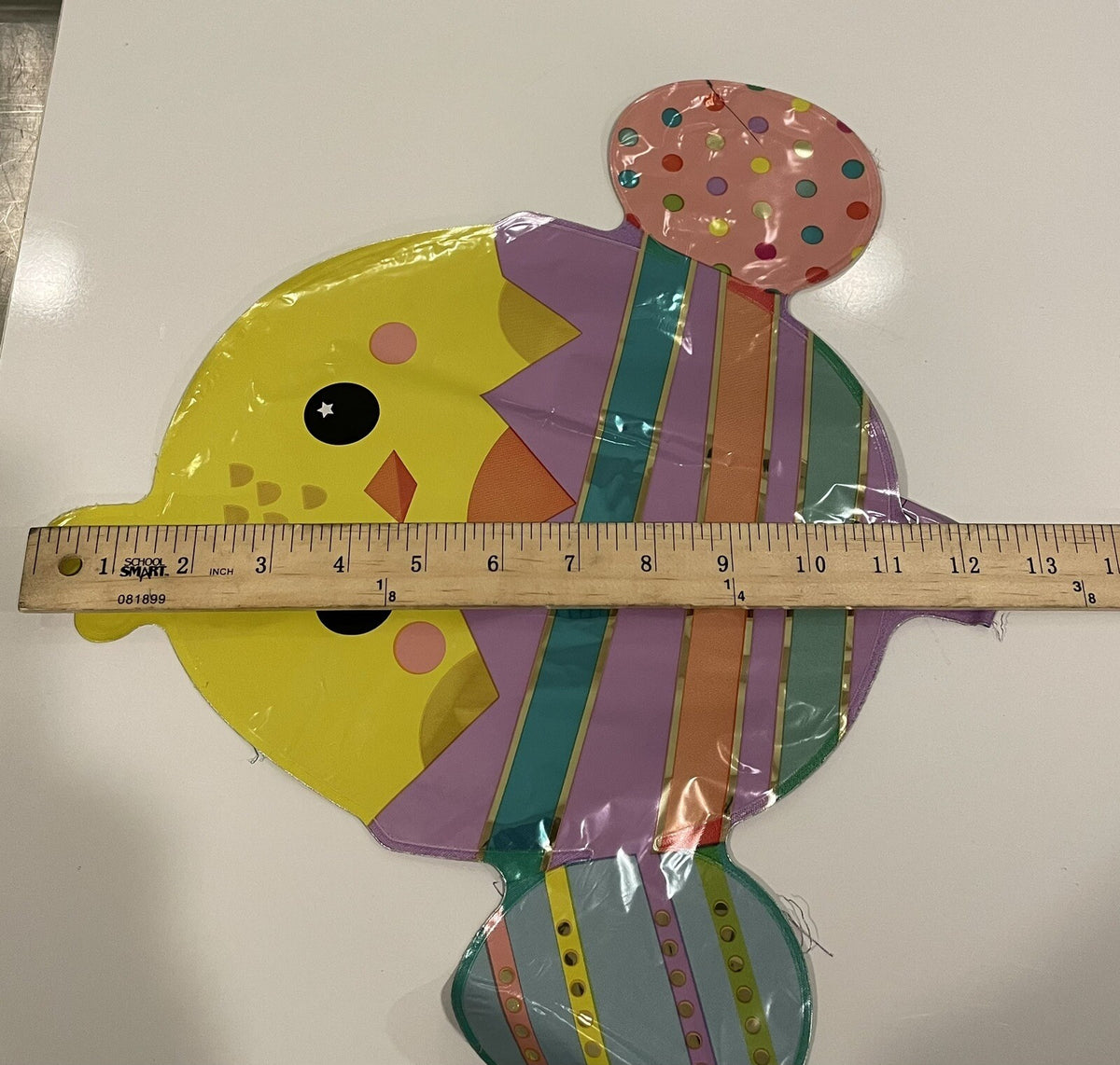 (1) Mini Chicky In Striped Egg Easter Balloon Anagram 45162 NEW! FREE SHIPPING!