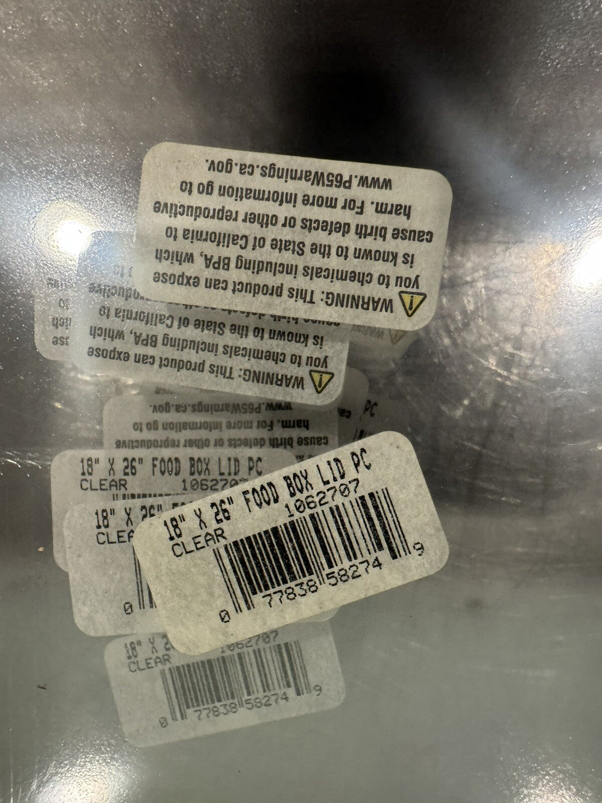 Carlisle 1062707 6 PACK Clear Food Storage Container Lids NEW IN BOX! SHIPS FREE