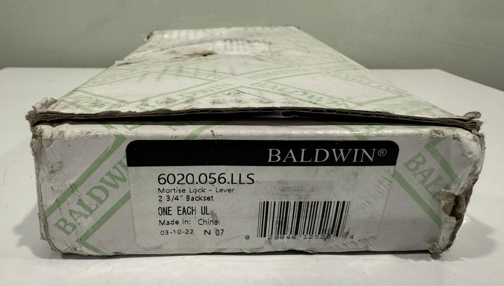 Baldwin 6020.056.LLS Mortise Entrance Lock Lever Style 2.75” Backset NEW!