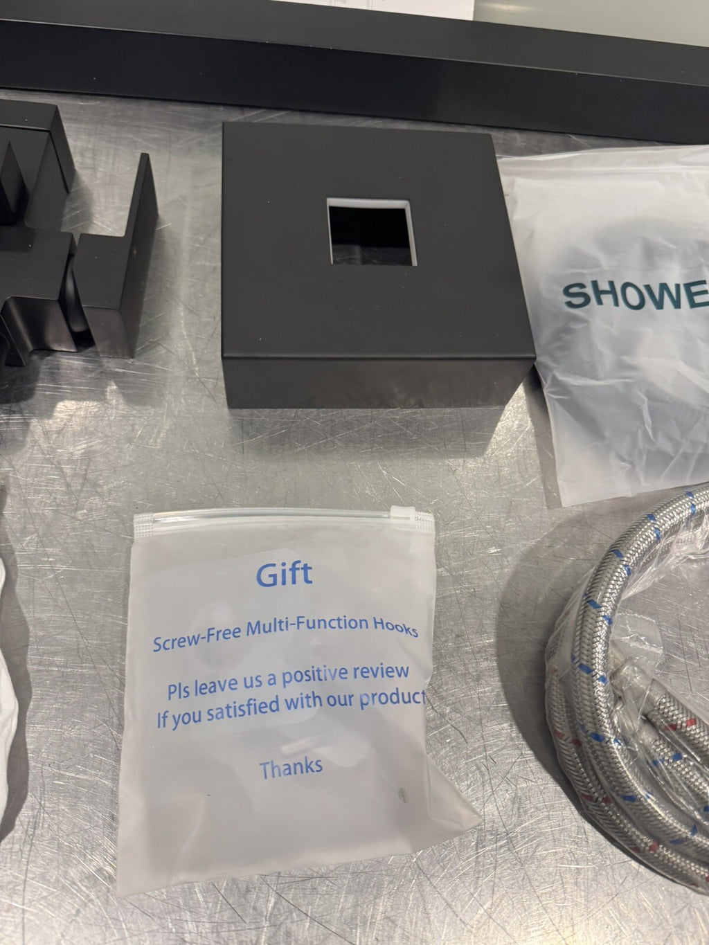 Rainlex RX8010H Freestanding Tub Filler W/ Hand Shower Matte Black NEW IN BOX!
