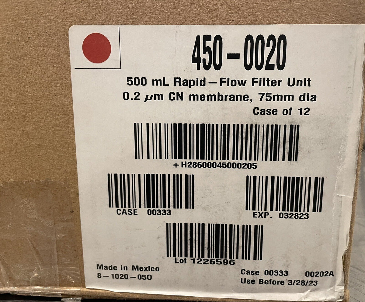 Thermo Scientific 450-0020 12 PACK Rapid Flow Disposable Filter Unit NEW IN BOX!