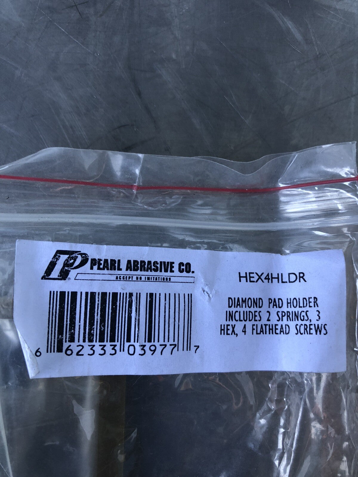 Pearl HEX4HLDR Diamond Pad Holder W/ Hex Screws Springs Washers Flathead Screws