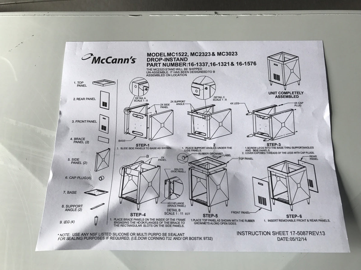 McCann's Drop In Ice Combo Stand Model 16-1337 NEW