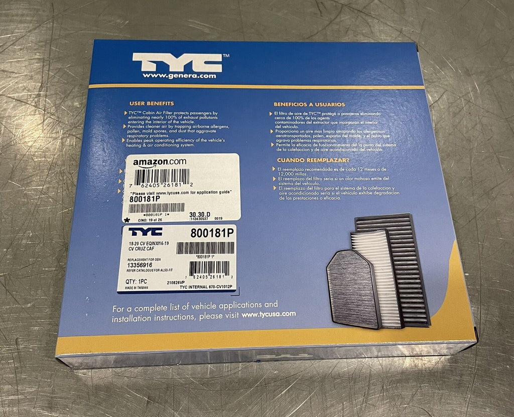 TYC 800181P Cabin Air Filter For Cadillac ATS XTS CTS Chevy Impala NEW!