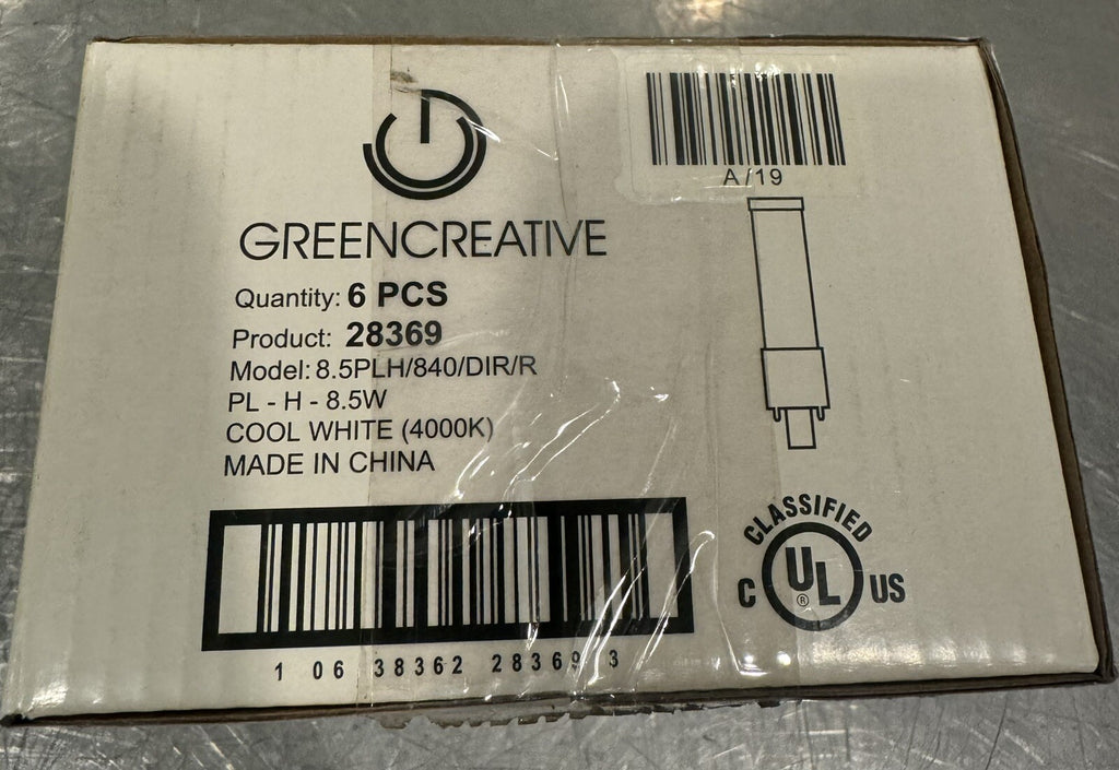 Green Creative 28369 LED Bulb 8.5W 4000K 6 PACK PL-H-8.5W NEW! FREE SHIPPING!