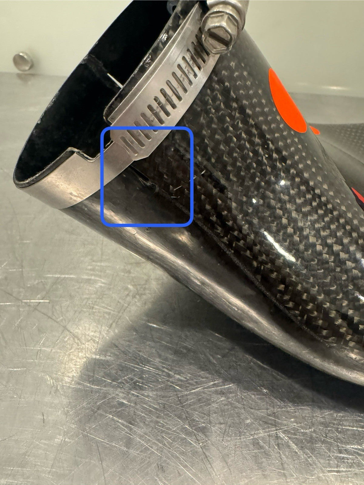 Corvette Air Intake Duct High Flow Carbon Fiber Z06 W/ Red Coupler NEW!