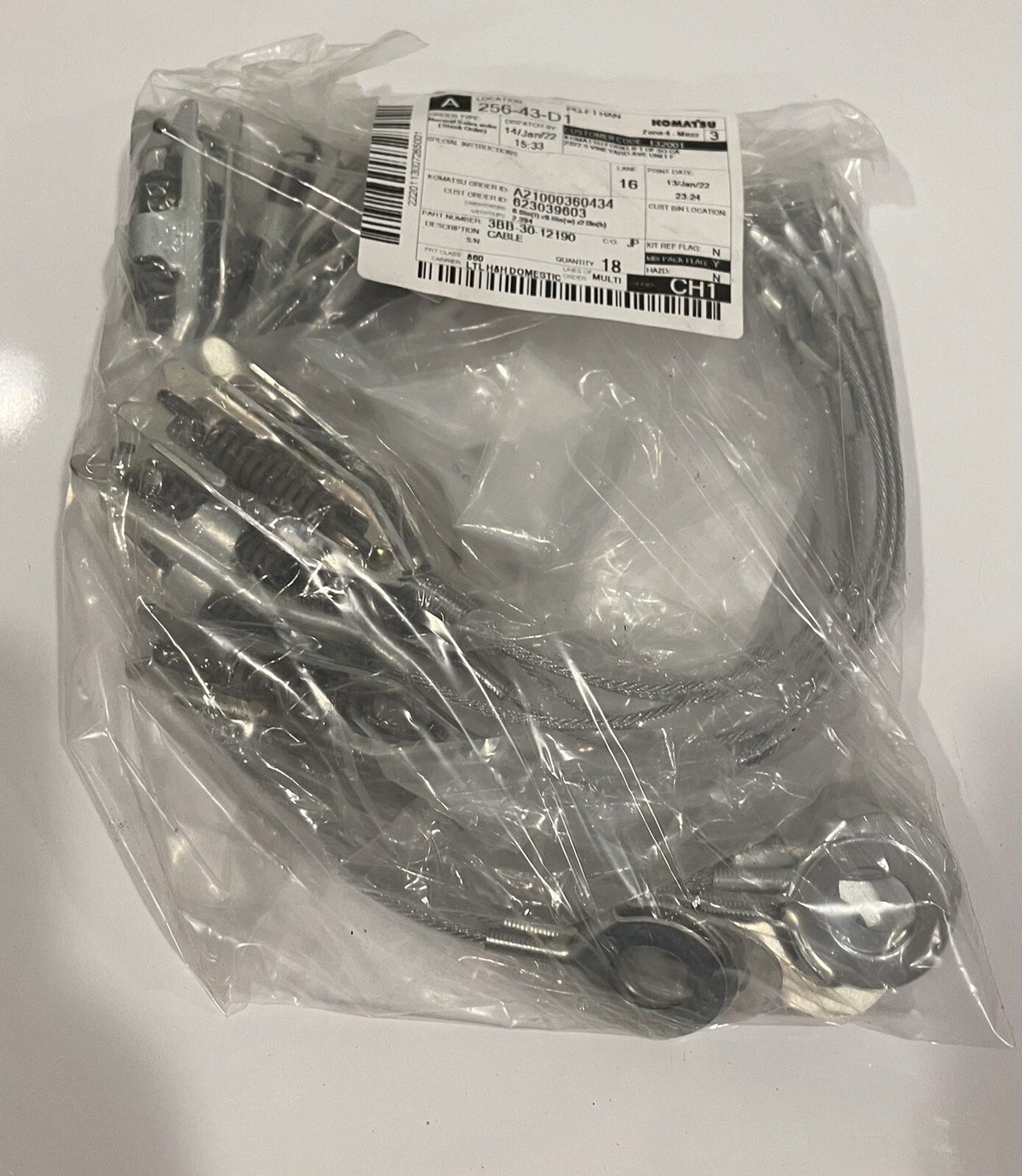 Komatsu 3BB-30-12190 Adjuster Brake Cable Forklift Allison Chalmers NEW!