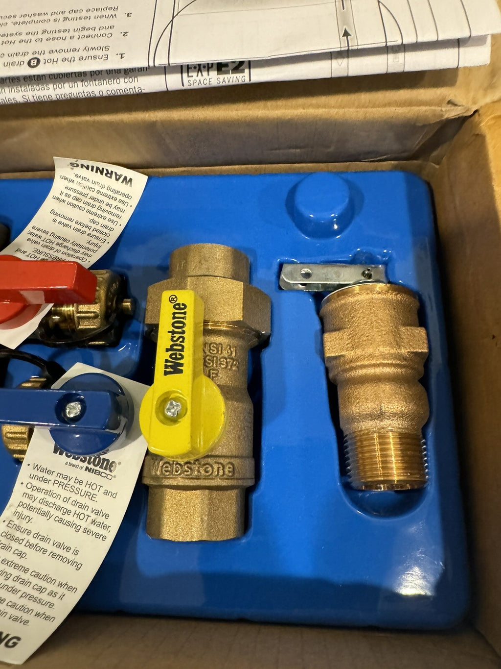 Webstone H-42443WPR-LF Tankless Water Heater Service Valve Kit NEW! SHIPS FREE!