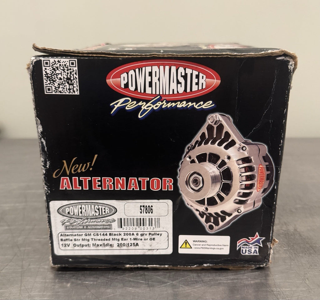 Powermaster 57806 Street Alternator CS144 200A 12V NEW! FREE SHIPPING!