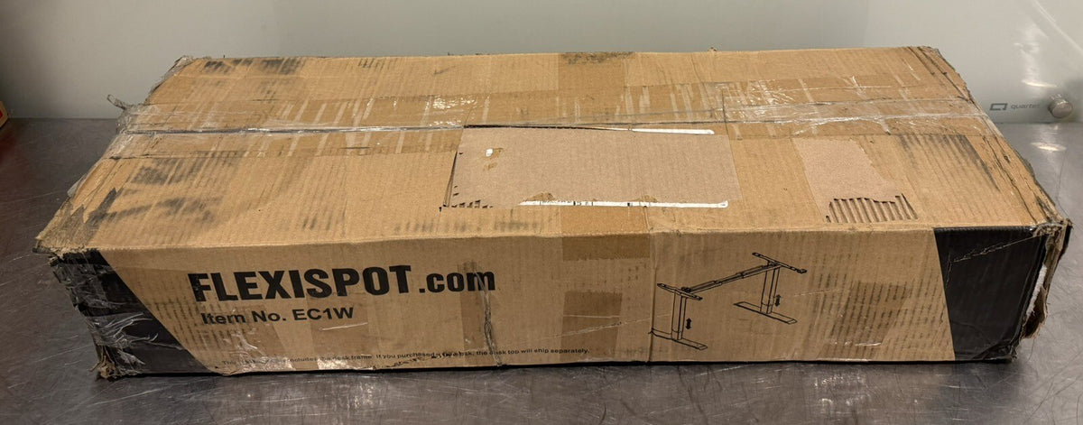 Flexispot EC1W Adjustable Desk Electric White NO DESKTOP! NEW IN BOX!