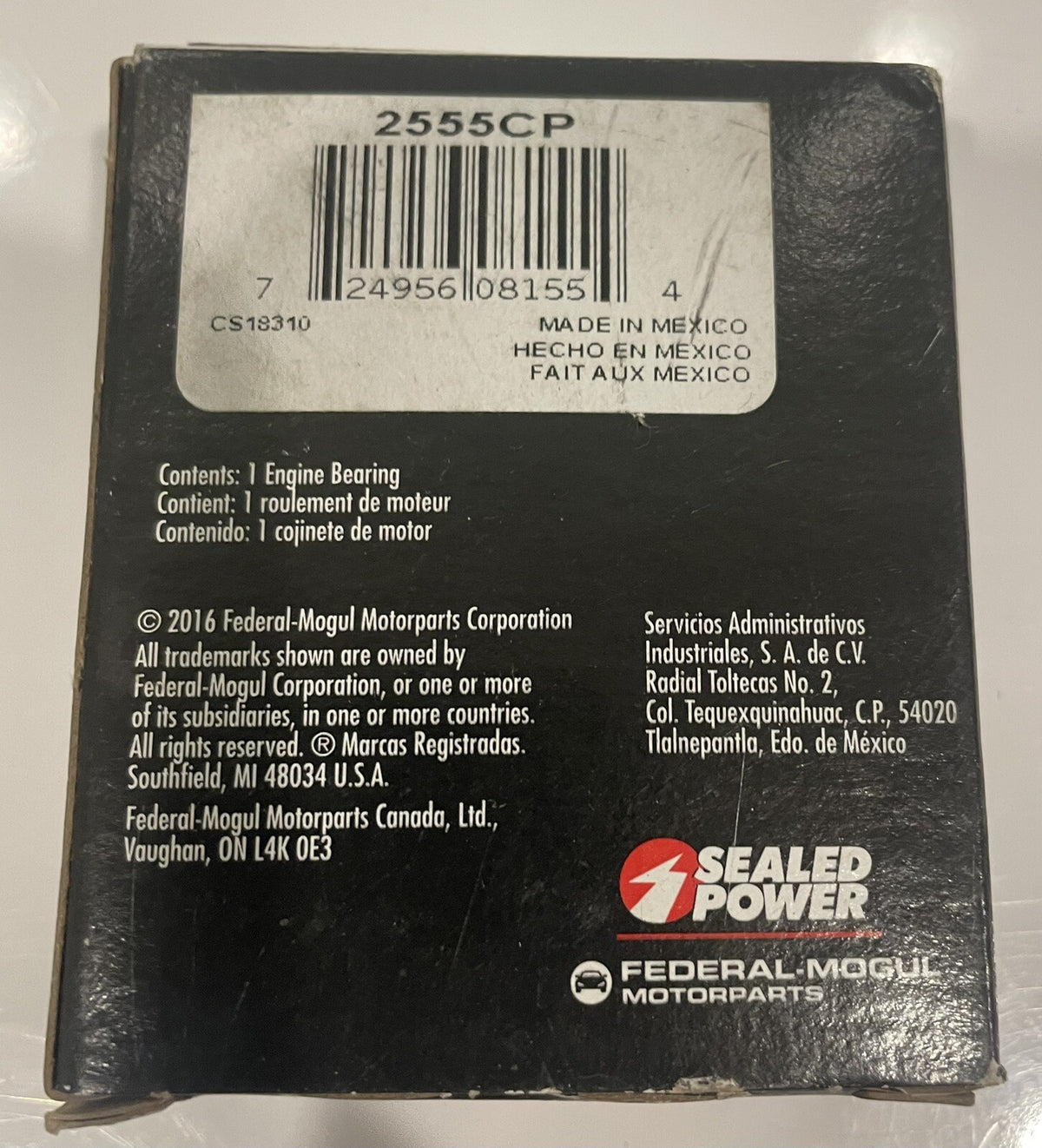Federal Mogul 2555CP Connecting Rod Bearing NEW! FREE SHIPPING!