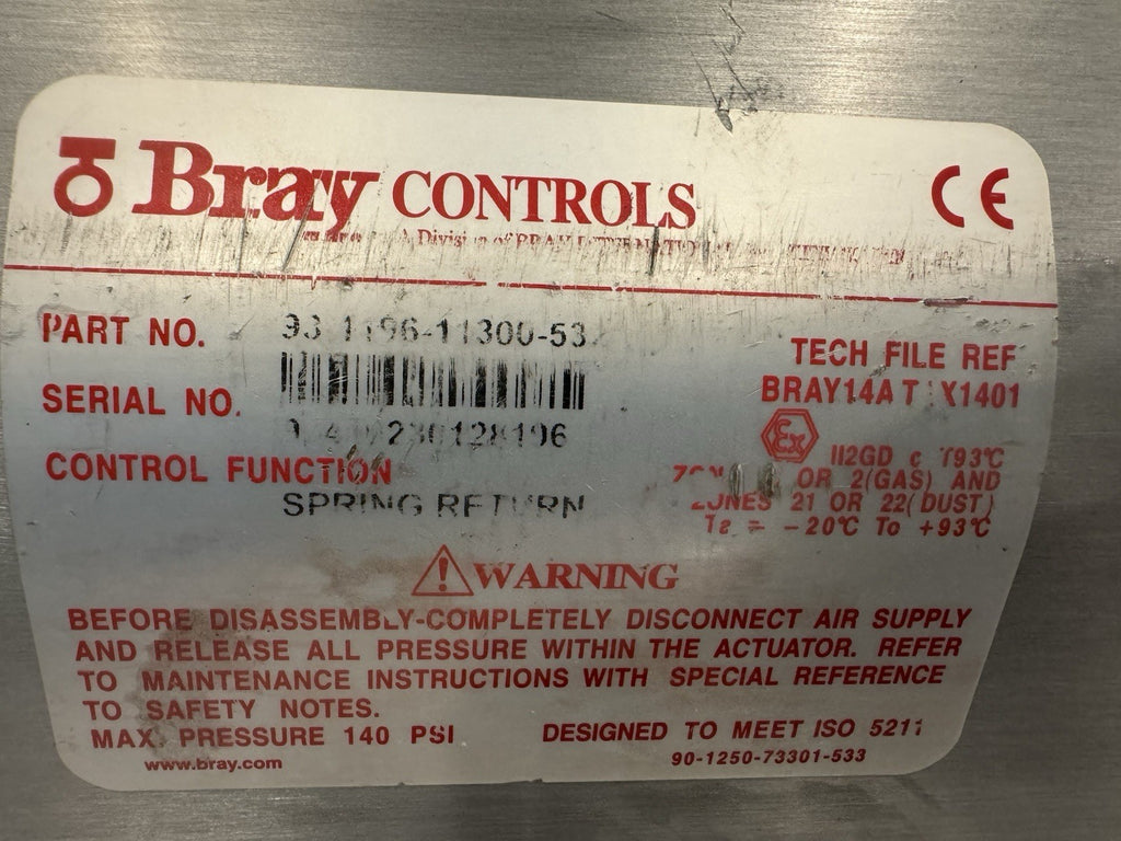 Bray Controls 93-1196-11300-532 Spring Return Air Actuator NEW! FREE SHIPPING!