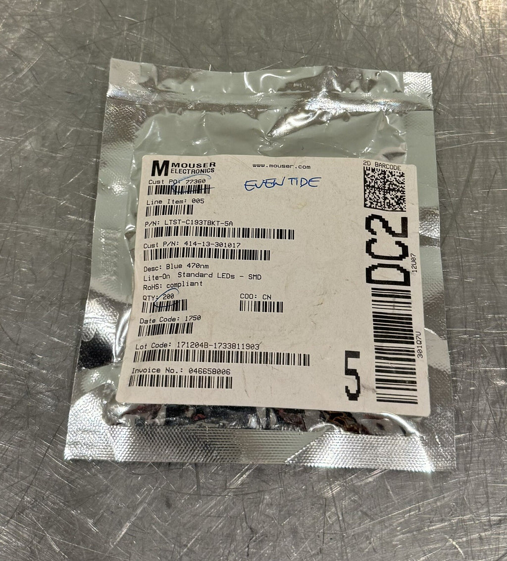 Mouser LTST-C193TBKT-5A Lite On Standard LED 200PACK NEW! FREE SHIPPING!