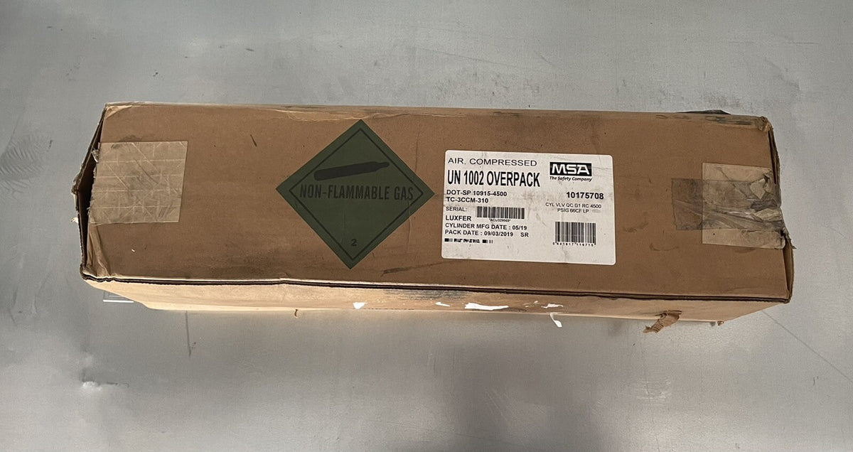 MSA 10175708 G1 SCBA Compressed Air Cylinder 45-Min LP2 4500 PSIG NEW IN BOX!!!