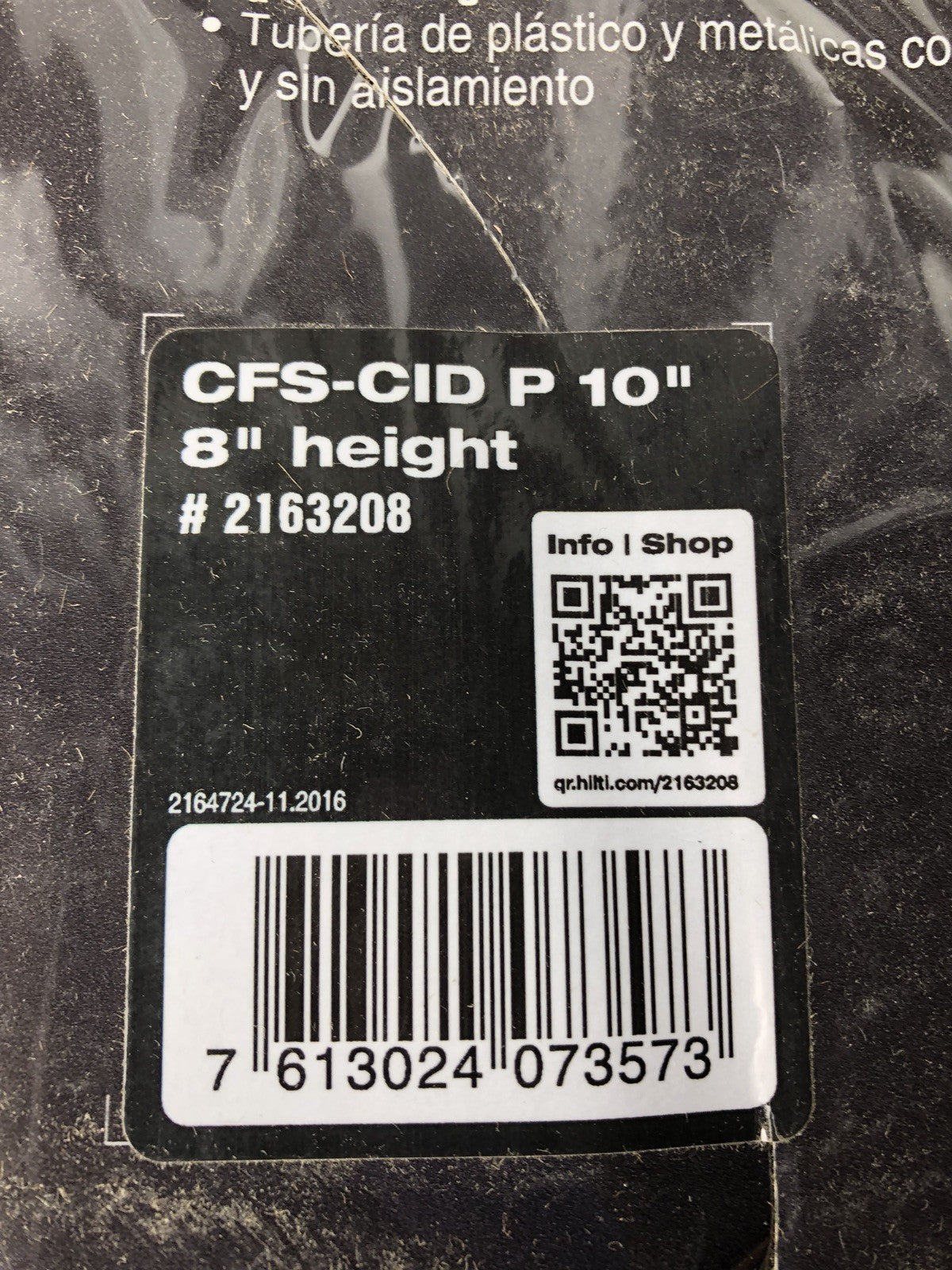 Hilti 2163208 CFS-CID P 10” Height 8” Firestop Cast-In & Sleeve Devices NEW