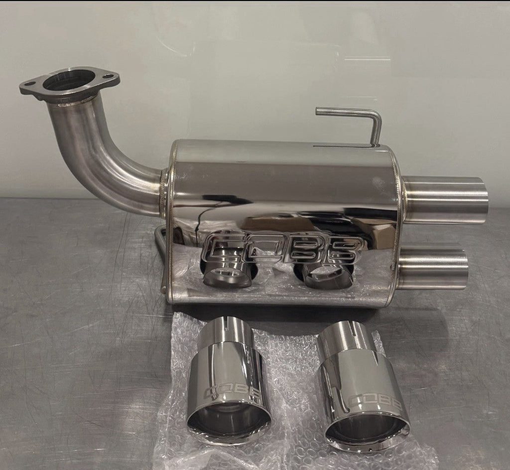 Cobb Muffler Cat Back Exhaust W/ Tips Stainless Steel NEW! FREE SHIPPING! 