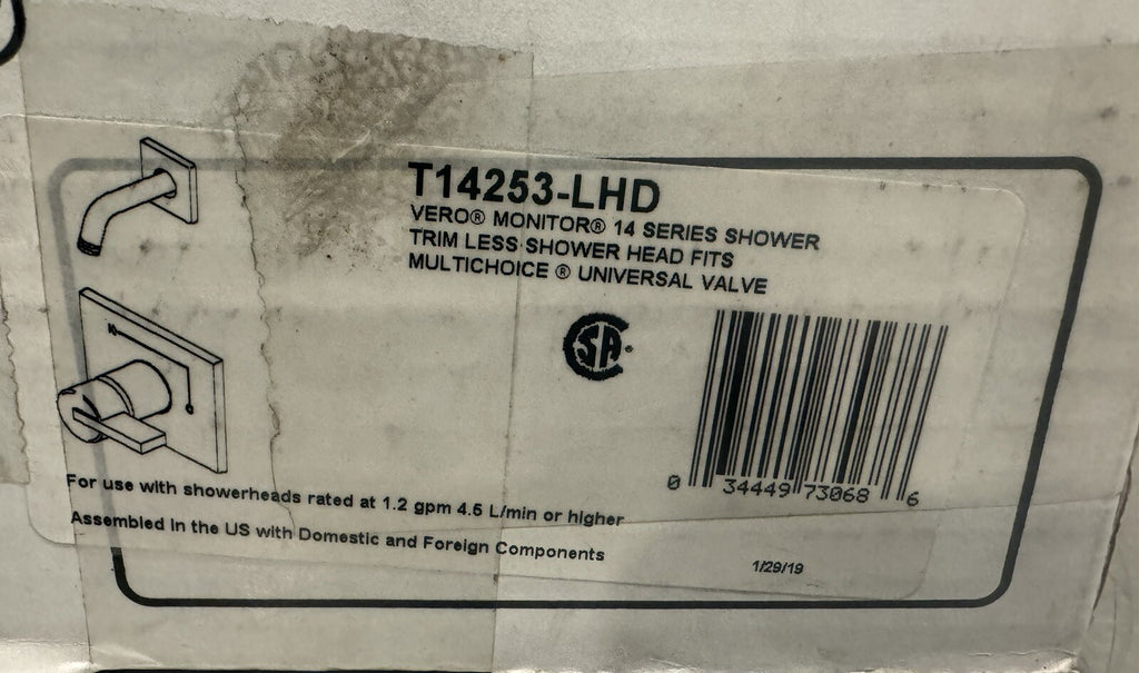 Delta T14253-LHD Vero Monitor Series 14 Shower Trim Chrome NEW IN BOX!