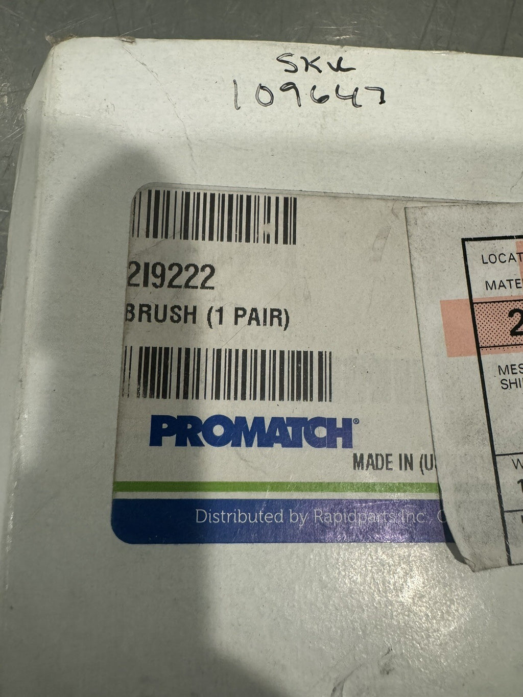 Promatch 2I9222 Carbon Brush Pair NEW IN BOX! FREE SHIPPING!