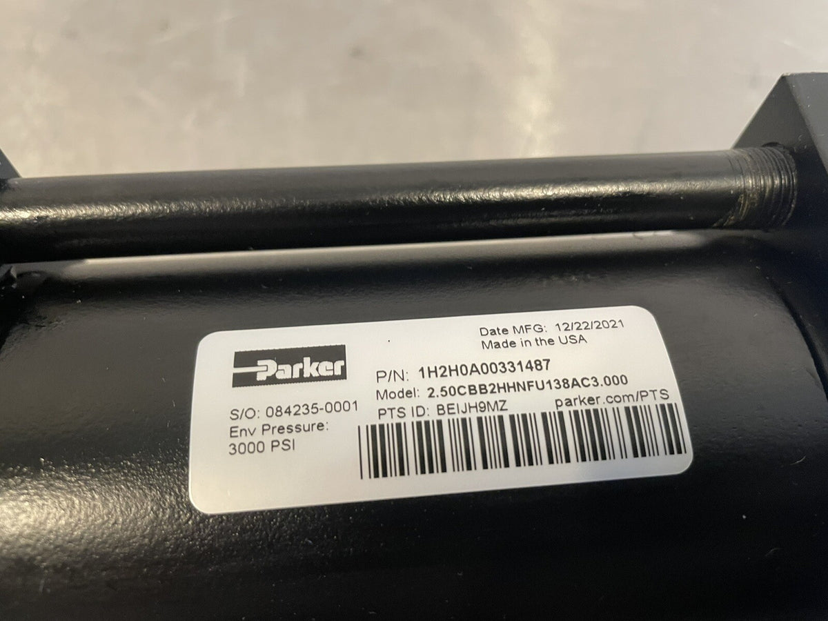 Parker 2.50CBB2HHNFU138AC3.000 Hydraulic Cylinder 1H2H0A00331487 NEW! SHIPS FREE
