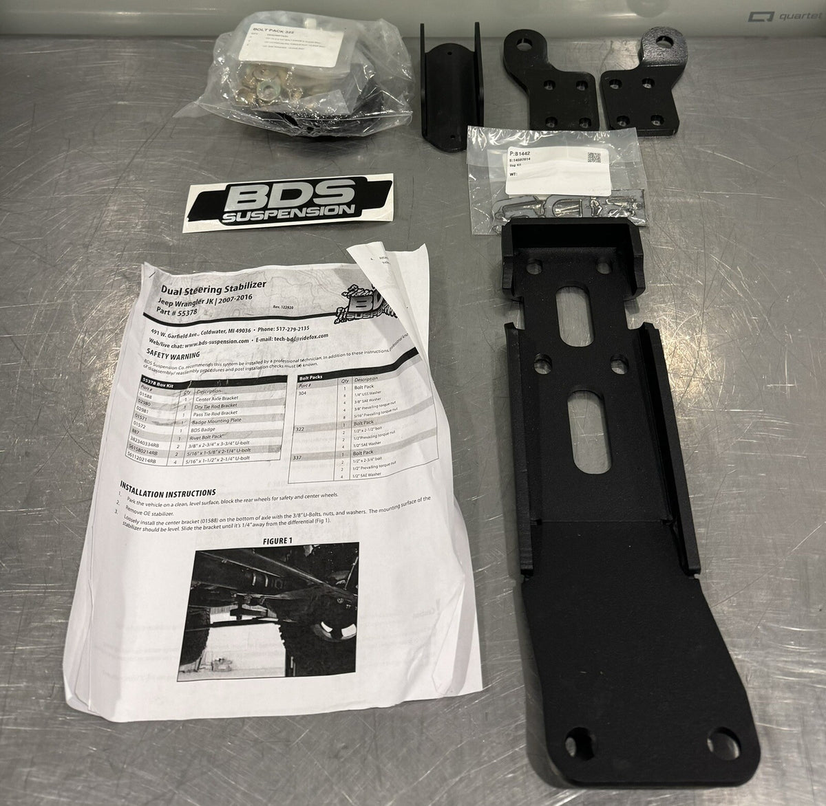 BDS BDS55378 Dual Steering Stabilizer Mounting Bracket Kit NEW IN BOX!
