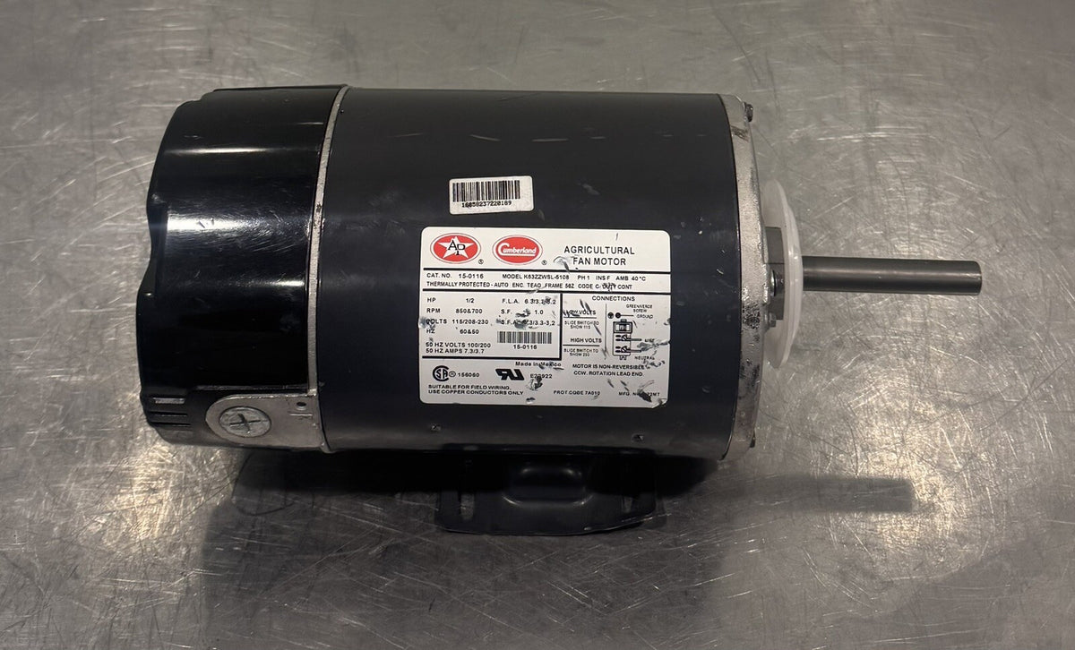 Cumberland 15-0116 Motor 1/2 HP 115/208-230V K63ZZWSL-5108 NEW! FREE SHIPPING!