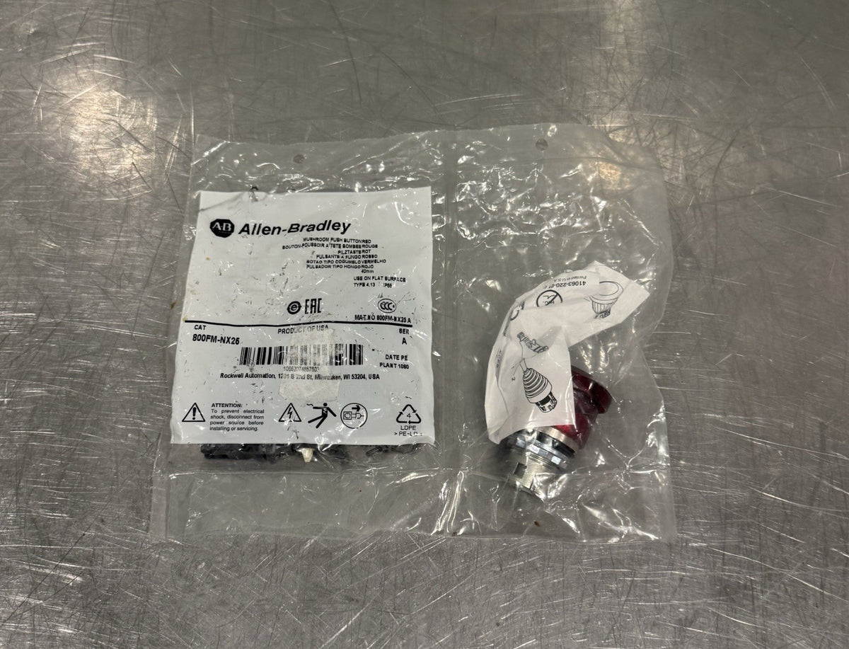 Allen Bradley 800FM-NX25 Mushroom Push Button Red NEW! FREE SHIPPING!