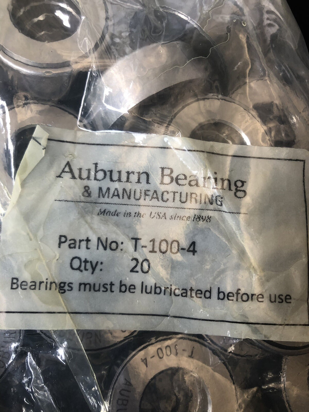 Auburn Bearing T-100-4 Thrust Ball Bearing NEW!!! FREE SHIPPING!!!