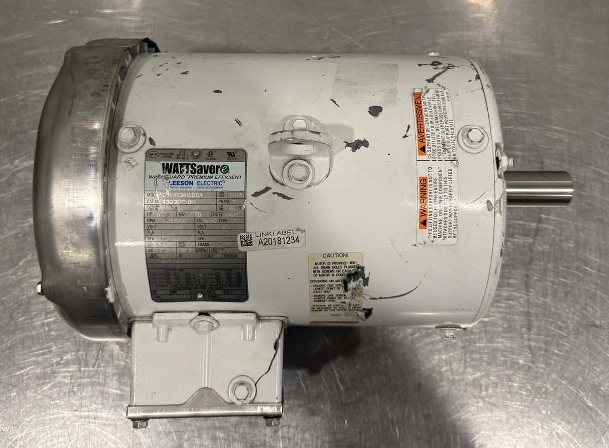 Leeson 132202.00 Washdown Motor 5HP 230/190V C184T34WB5A NEW! FREE SHIPPING!