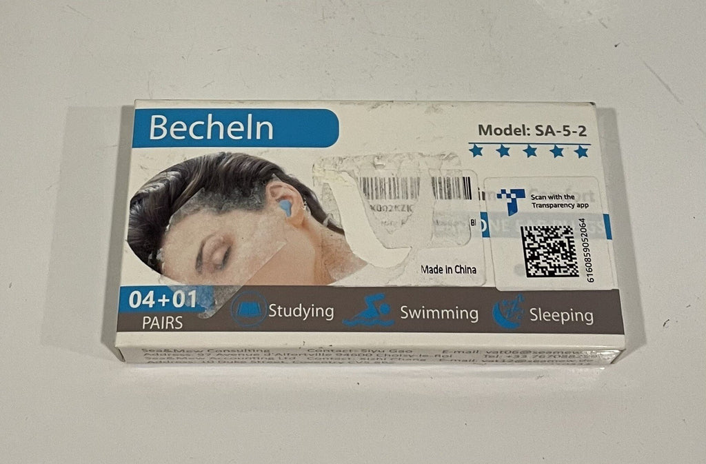 Becheln SA-5-2 Earplugs 5 PAIR Silicone Waterproof Noise Canceling Sleeping NEW!