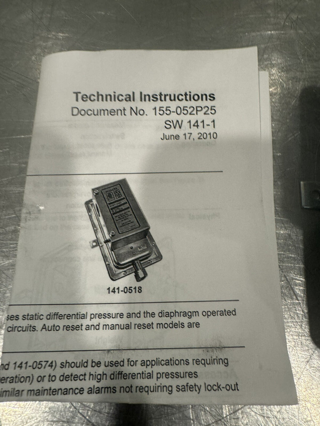 Siemens Powers 141-0575 Differential Static Air Flow Switch NEW! FREE SHIPPING!