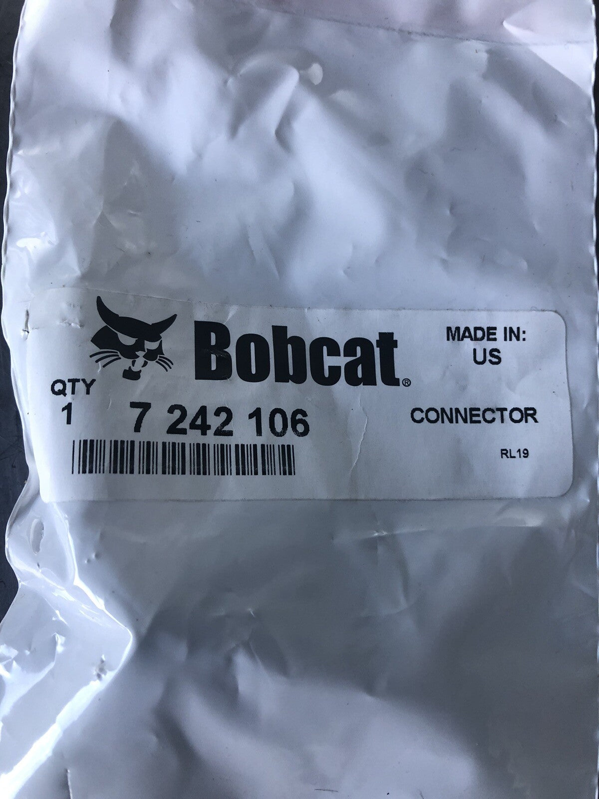 Bobcat 7242106 Connector Agricultural Parts NEW!! FREE SHIPPING!!