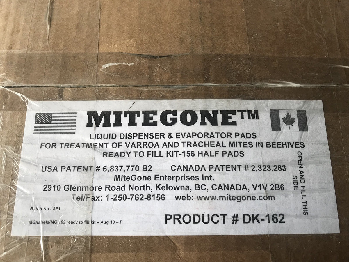 MiteGone DK-162 Beehive Liquid Dispenser Evaporative Pads Pest Control NEW