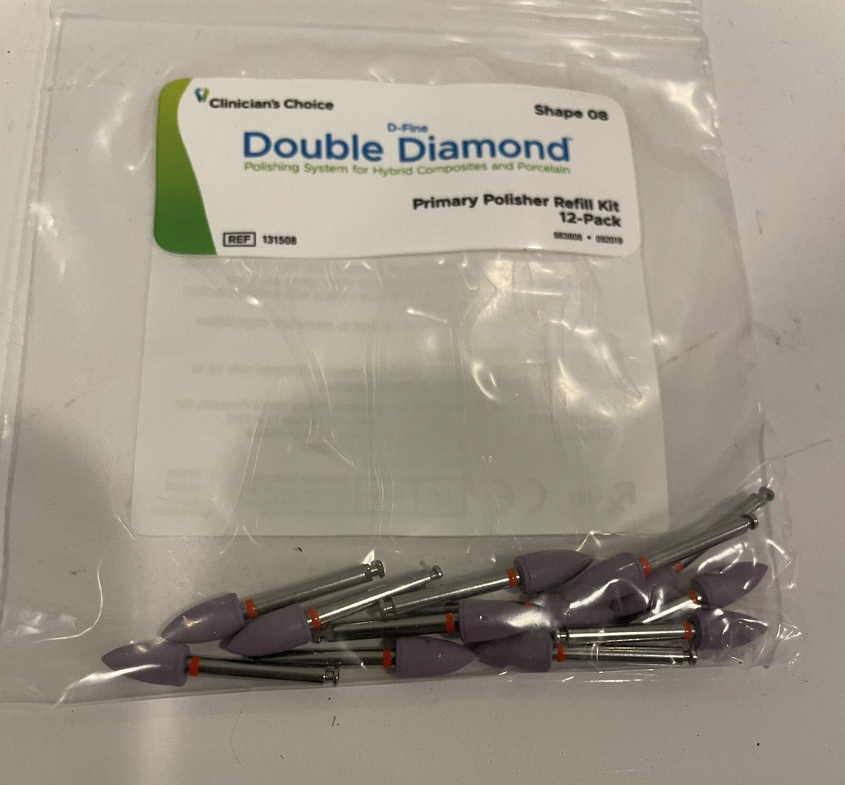Clinicians Choice 131508 D Fine Double Diamond Primary Polisher 12PACK NEW!