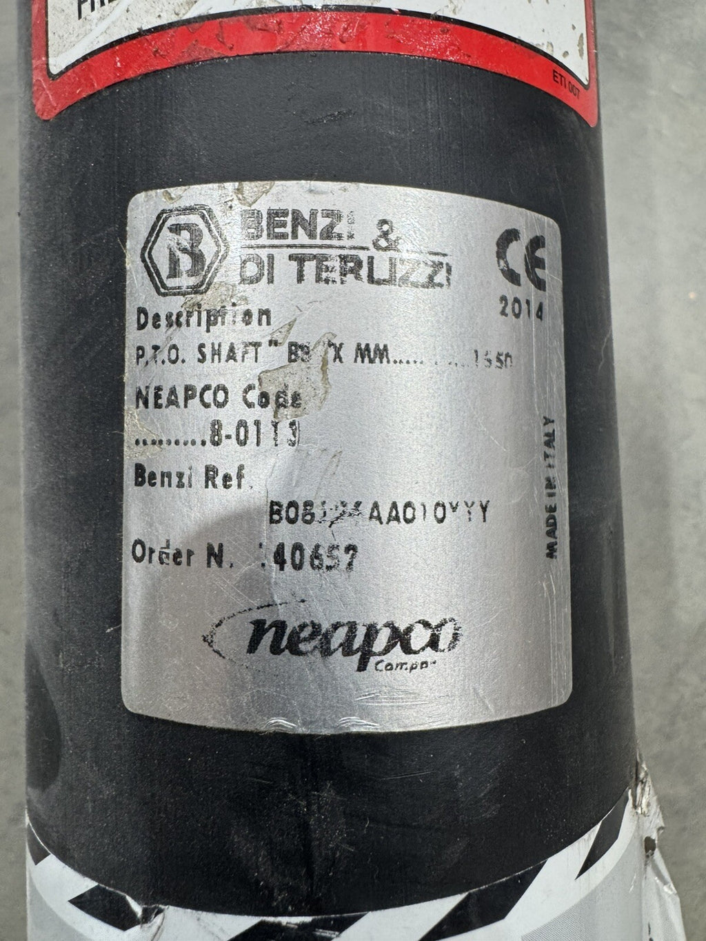 Benzi & Diterlizzi Neapco 8-0113 Driveshaft PTO Propshaft NEW! FREE SHIPPING!
