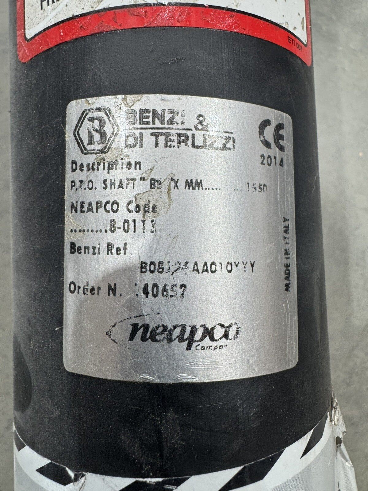 Benzi & Diterlizzi Neapco 8-0113 Driveshaft PTO Propshaft NEW! FREE SHIPPING!