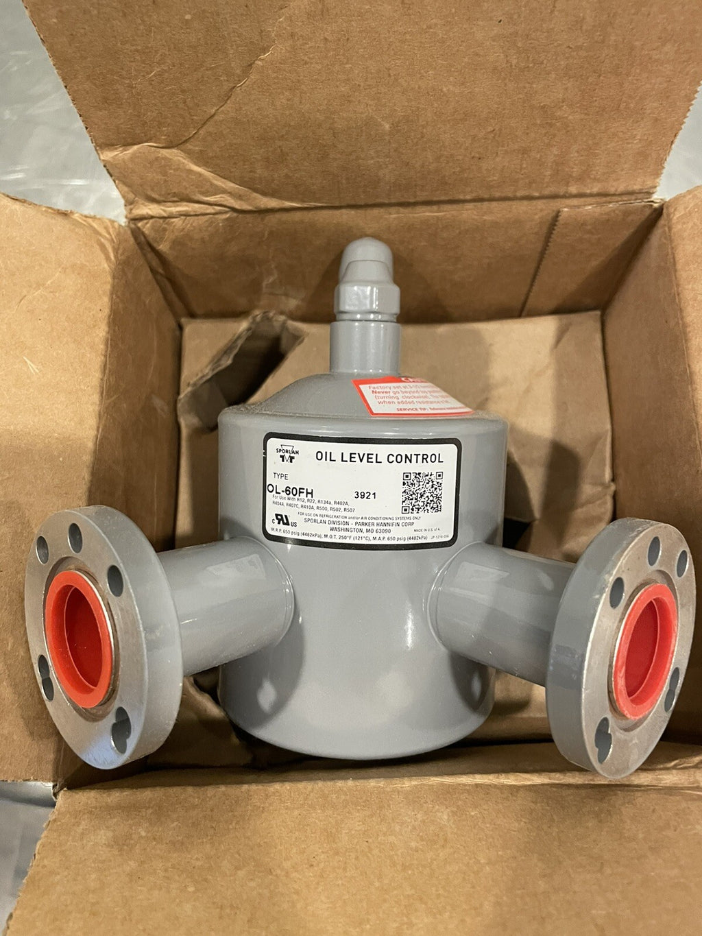 Sporlan 960084 Oil Level Control 3 Bolt Flange OL-60FH NEW! FREE SHIPPING!
