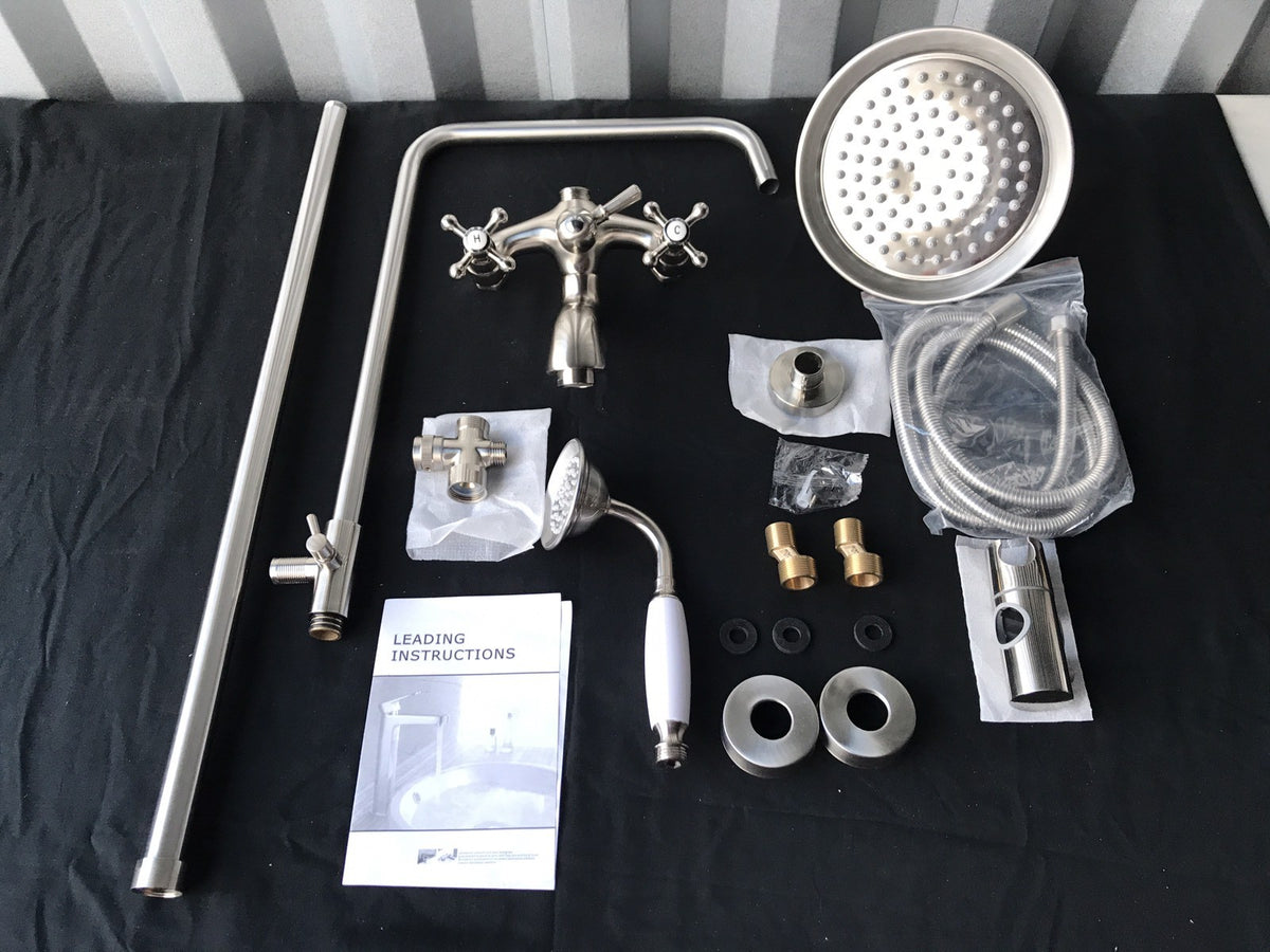 Shower And Bath Trim Brushed Nickel W/ Handshower NEW IN BOX