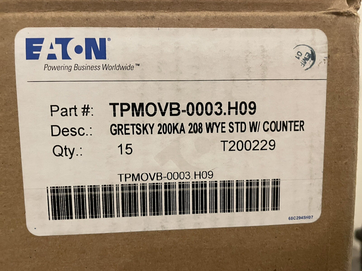 Eaton TPMOVB-003.H09 GRETSKY 200KA 208 WYE STD W/ COUNTER NEW! FREE SHIPPING!