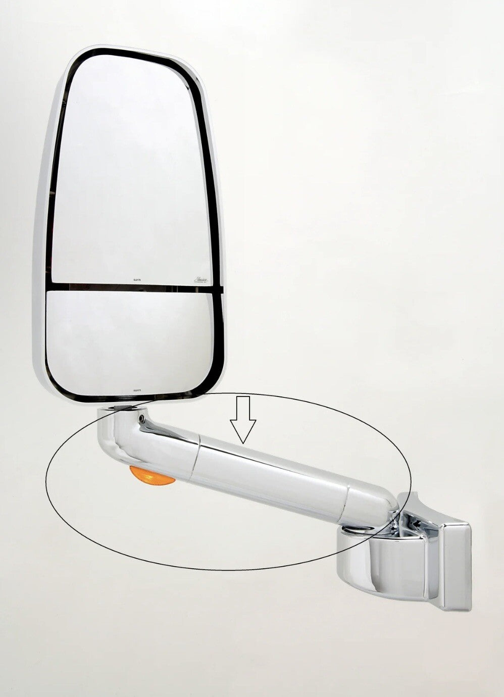CRM-CAS-E03-T Chrome Class A Mirror Arm W/ Light NEW! FREE SHIPPING!