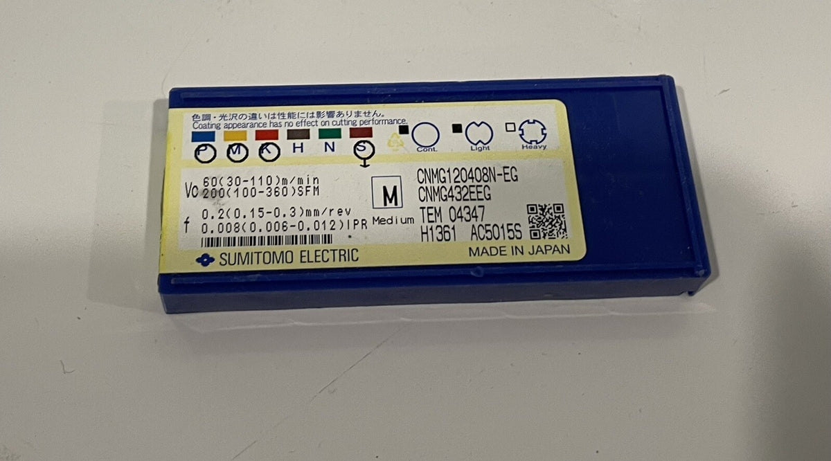 Sumitomo CNMG120408N-EG Turning Inserts 10 PACK AC5015S NEW! FREE SHIPPING!