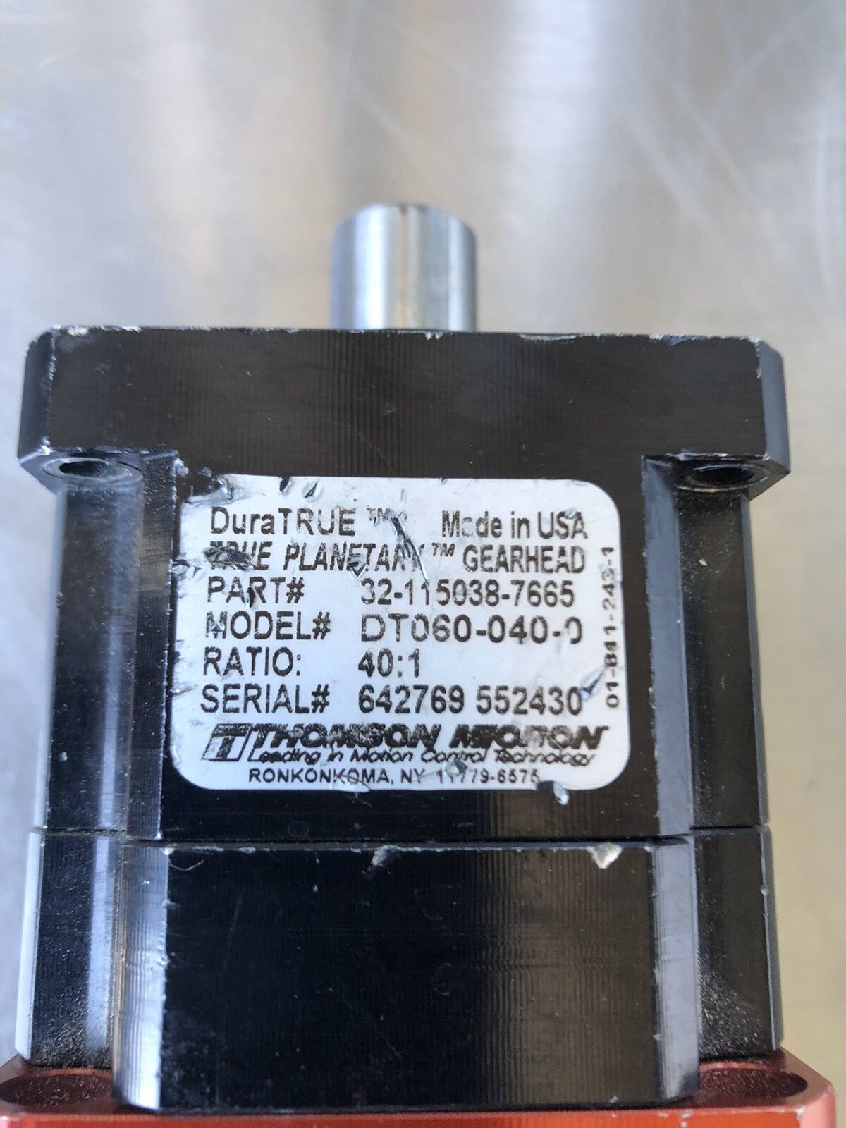 Thomson Micron DuraTrue 32-115038-7665 True Planetary Gearhead DT060-040-0 NEW!!