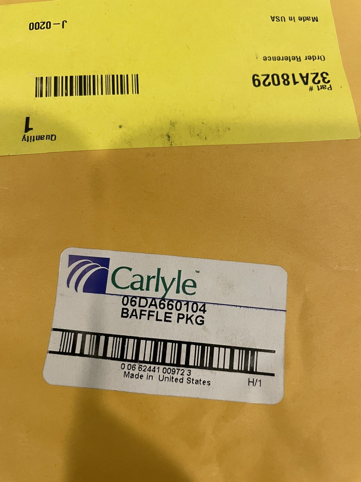 Carlyle 06DA660104 Baffle Package 32A18029 NEW! FREE SHIPPING!